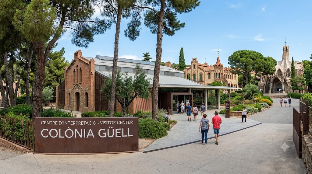 Visitor and interpretation center at Colònia Güell in Santa Coloma de Cervelló