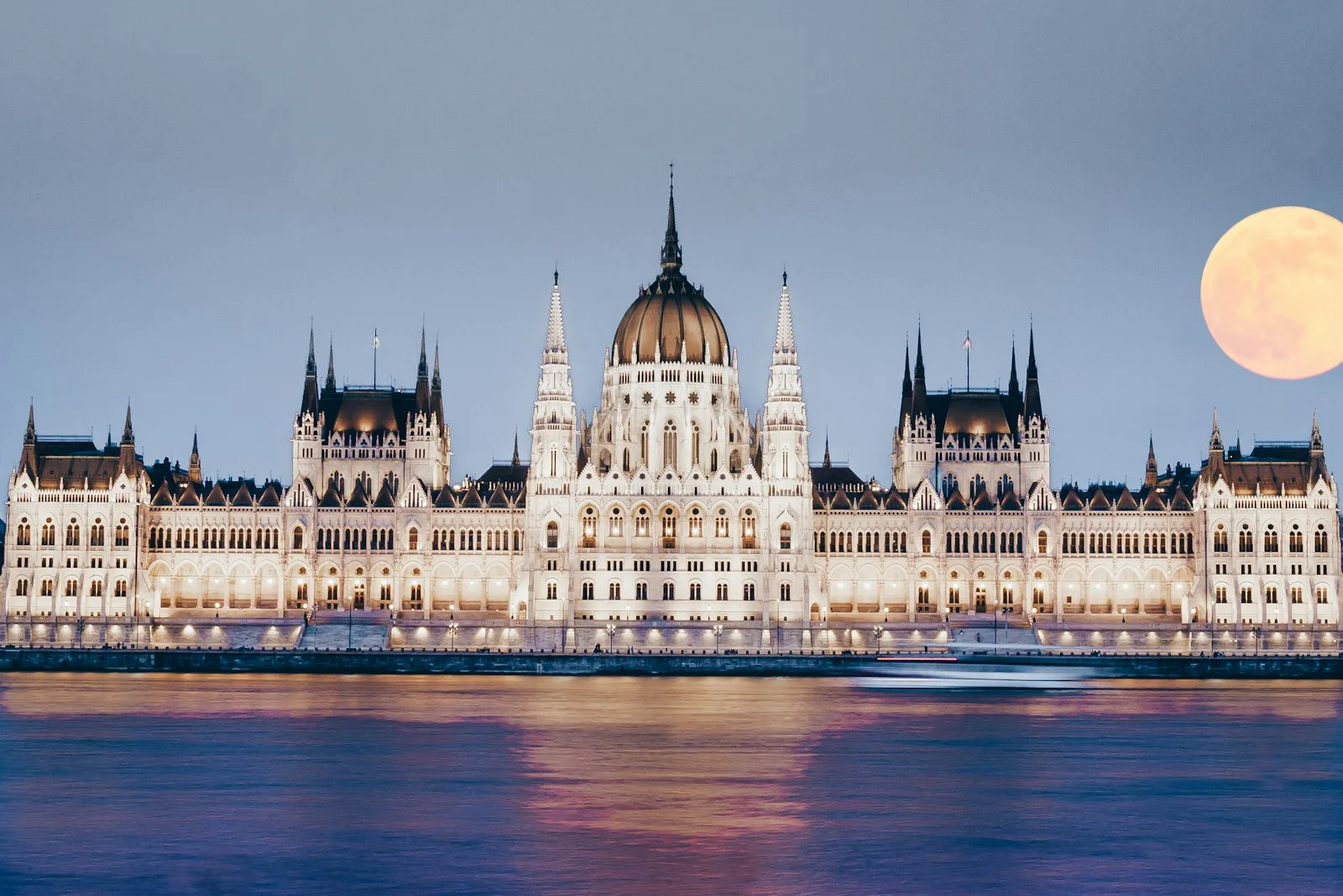 Autumn view over Buda Castle area in Budapest during wine festival season